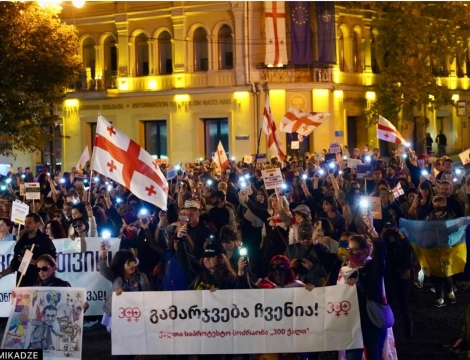 უწყვეტი აქციის მე-300 დღე, მოქალაქეებმა მარშით აღნიშნეს