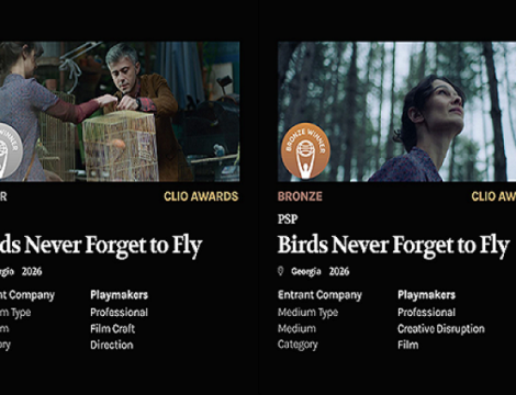 PSP-ს კამპანიის „ჩიტებს ფრენა არ ავიწყდებათ“ კიდევ ერთი საერთაშორისო აღიარება - CLIO Awards-ის 2 ჯილდო მოიპოვა