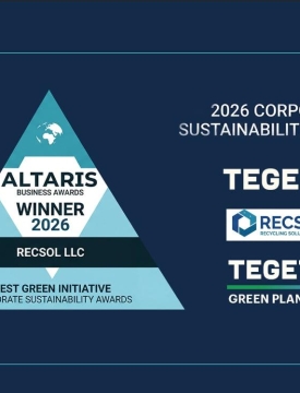 RECSOL-მა Altaris-ის „საუკეთესო მწვანე ინიციატივის“ ჯილდო მიიღო - „თეგეტა ჰოლდინგის“ მხარდაჭერით საქართველოში საბურავების გადამმუშავებელი საწარმო შენდება