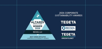 RECSOL-მა Altaris-ის „საუკეთესო მწვანე ინიციატივის“ ჯილდო მიიღო - „თეგეტა ჰოლდინგის“ მხარდაჭერით საქართველოში საბურავების გადამმუშავებელი საწარმო შენდება
