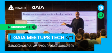 თიბისის და  GAIA-ს პარტნიორობით AI პროფესიული შეხვედრების სერია - GAIA Meetup გრძელდება